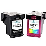Hyggetech 305xl Cartouches d'encre de rechange pour HP 305 305XL Multipack pour HP Deskjet 2710 2720 4120 4130 DeskJet Plus 4110 4120 4130 Envy Envy 6010 6020 6030 Envy Pro 6420 6430(1 noir 1 couleur)