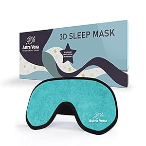 Sleep Mask for Kids with Blockout Light – Memory Foam 3D Contoured Eye Mask – Eye Cover & Travel Sleep Mask, Blindfolds for Kids, Girls, Boys (Blue)