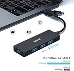 BENFEI USB 3.0 Hub, USB C Hub, 4-Port USB 3.0, Compatible for MacBook, Mac Pro, Mac mini, iMac, Surface Pro, XPS, PC, Flash Drive, Mobile Hard Drive