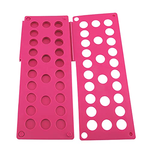 Fafeicy Tabla de Plegamiento de Camisa con Timbres de Ropa, Espacio para Guardar el Espacio para Pantalones Pantalones Cortos Pijamas Ropa Gruesa (Rosa roja)