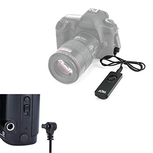 Image of Kiwifotos RS-80N3 Remote Control Shutter Release Cord for Canon EOS R1 R5 Mark II R5 R3 5D Mark IV III II 6D Mark II 7D Mark II 5DsR 1DX Mark III 1Ds Mark III & More Canon Camera with 3-Pin Connection