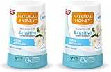 Natural Honey, Sensitive Antitranspirante Roll On Hipoalergénico y Dermoprotector, Sin Alcohol, 48H de Protección Suave Contra los Malos Olores, Fórmula Anti Manchas, Fragancia de Gardenia, 50 ml