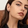 Black Stud Earrings 925 Sterling Silver Mens Womens Black Onyx Earrings Hypoallergenic Pierced Black Earrings Studs Christmas Jewellery Gifts #4