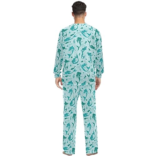Unisex Pajama Set Family Matching Long Sleeve Sleepwear Lounge Set for Men & Women 2 Piece Pajamas Sets2