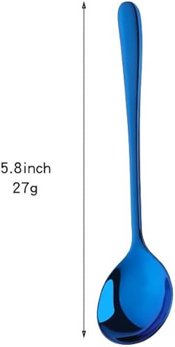 Miniatura 7 de Buyer Star Cucharaditas de 5.5 pulgadas Mini cucharas de café de acero inoxidable para azúcar Demitasse Espresso Cucharas (8 cucharas redondas de