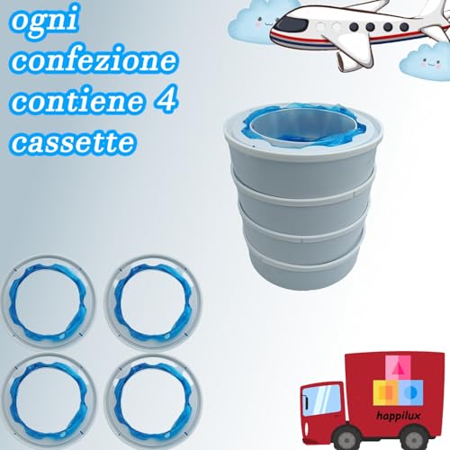 happilux - Recarga para contenedor de pañales, cajas compatibles con Angelcare, Foppapedretti, Maialino, Diaper Genie - Litter Locker 4 recambios para contenedor de pañales ecológico y antiolor - imagen 8