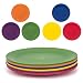 Plastic Plates set of 12- Unbreakable and Reusable 9.875 inch Dinner Plates,Multicolor|Dishwasher Safe,BPA Free