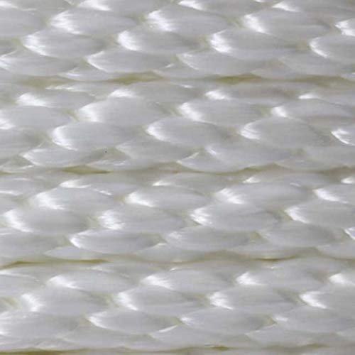 Image of KingCord 300421 600 ft (182.8 m) x 1 /4 in (6 mm) Smooth Braid Nylon Rope, 90 lbs Load Capacity, White