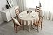 Produktbild Tischdecke Rund Abwaschbar 130cm Beige Baumwolle Leinen Tischtuch KüChe Garten Tisch Dekor Fleckschutz Pflegeleicht Tischdecken
