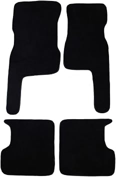Custom Fit 4 Piece Carpet Floor Mats for 1992-2001 AM General Hummer H1 - Black