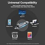 SSK 1TB USB Drive,External SSD Fast 550MB/s 2-in-1 Dual-Drive Type C+ A USB3.2 Gen2 Solid State ThumbDrive SSD-Stick for iPhone 15/16/PS4/Android Phone/Tablet/Windows/Mac