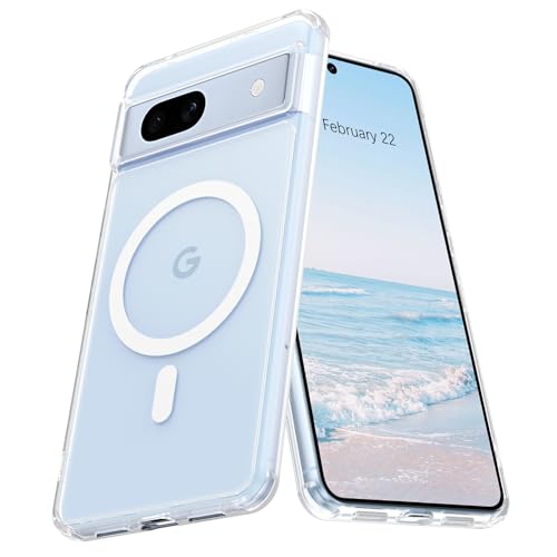Custodia per Google Pixel 7a compatibile con MagSafe 7a magnetica sottile resistente agli urti in morbido per 7a 2023 trasparente 6.1 pollici tpu