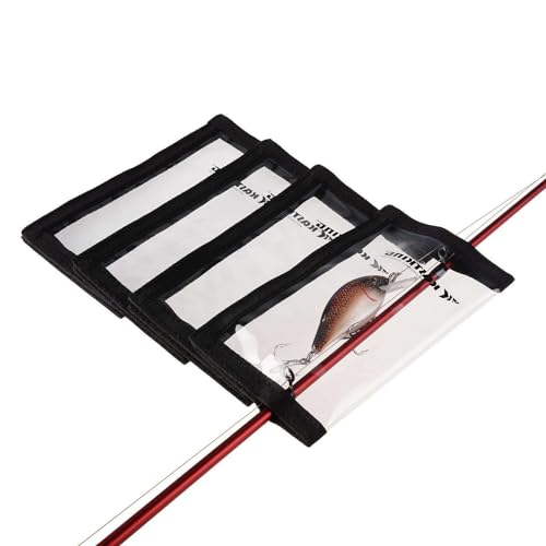 4 Pcs Fishing Lure Wraps Clear PVC Lure Covers with Hook Clasp Size M Hook Storage Easily See Lures Protect Children Pets and Fishermen Safe from Sharp Hook Clear Lures Fishing Bait Hook Storage