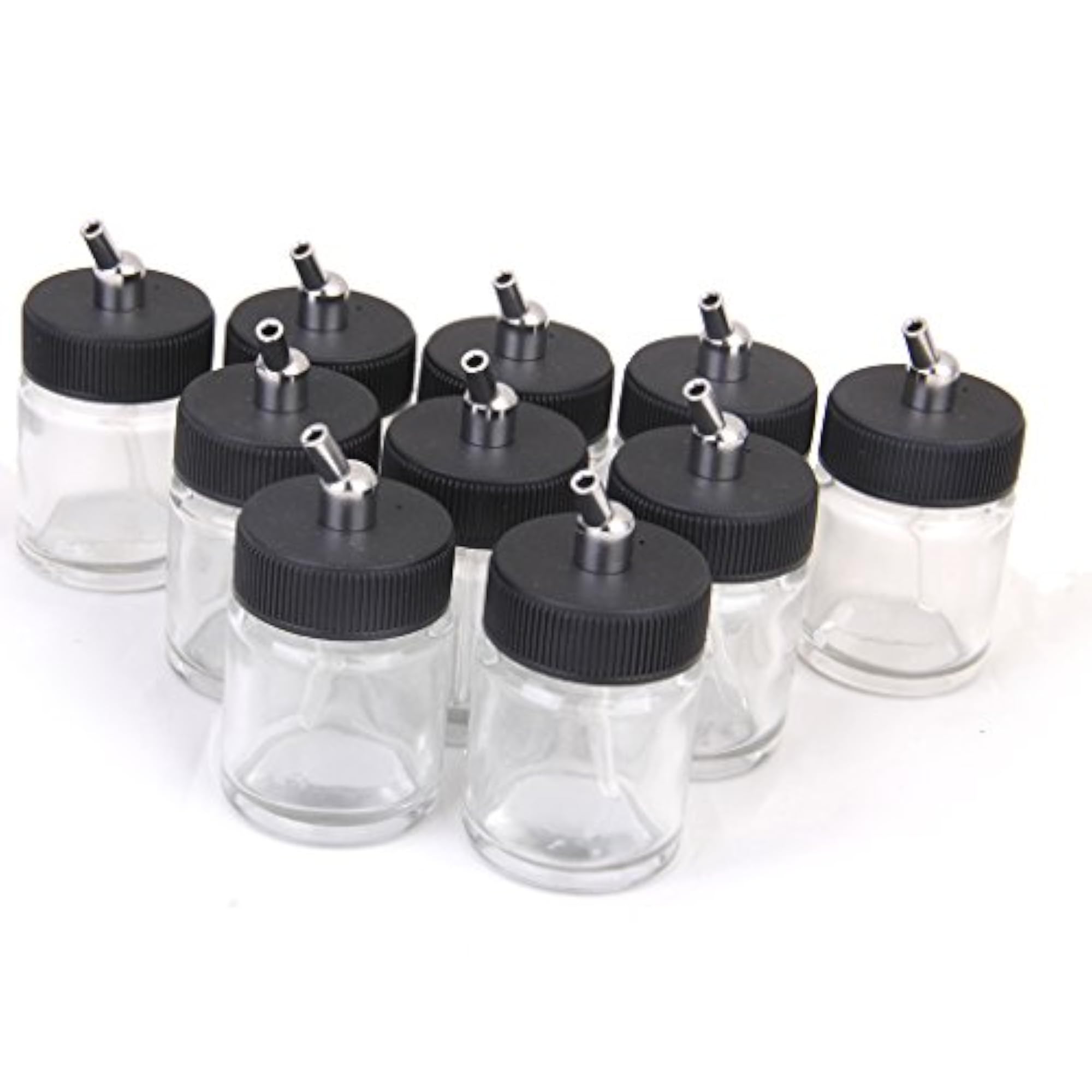 20Pcs Mixed Glass Airbrush Bottle Pigment Jars