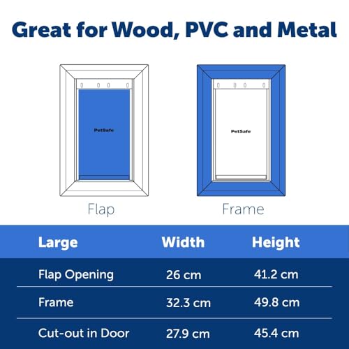 PetSafe Extreme Weather Aluminum Dog Door for Exterior Doors - Energy Efficient - 3 Flaps for Insulation - for Large Dogs by PetSafe - Image 6