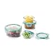 OXO Good Grips 8 Piece SNAP Leakproof Glass Round Food Storage Container Set