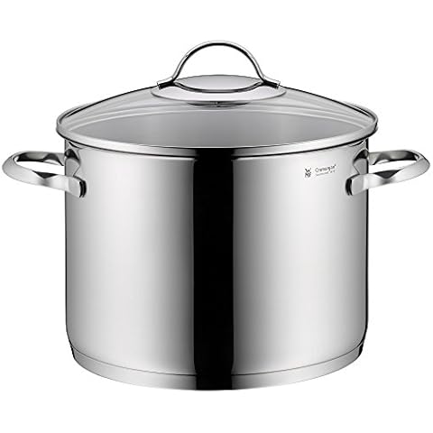 WMF Gemüse- Suppentopf Induktion 24cm, Glasdeckel, Kochtopf groß 8,8l, Cromargan Edelstahl poliert, unbeschichtet, backofengeeignet Cover