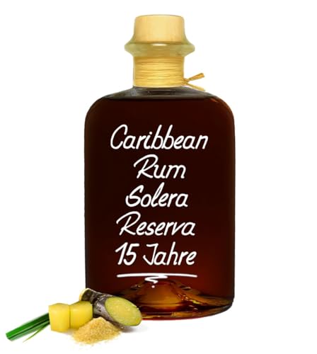 Rum 15 Jahre 1L Caribbean Ron Solera Reserva sehr weich 40% Vol. 1 Liter Flasche