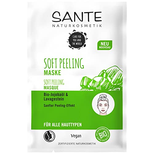 Sante Naturkosmetik Naturkosmetik Soft Peeling Maske Bio-Jojobaöl & Lavagestein