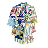 Abaodam ケーキディスプレイラック 紙製 スカイホイール形状 長寿命 安定設計 キッズ向け 誕生日パーティー ファミリーギャ ランダムカラー