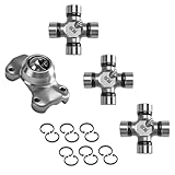 211544X & 5-1310X U-Joint Socket Yoke Assembly Set Fit for Jeep TJ YJ XJ Wrangler Cherokee, 1310/SPL22 Series Outside Snap Ring Style