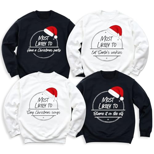 Funny Custom Matching Family Christmas Sweatshirts - Adult Hoodies in Sizes