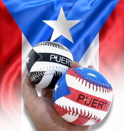Puerto Rico Flag Baseball Ball Boricua Puerto Rican Sports Baseballs