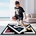 HEQIM Football Footstep Training Mat, Anti-Skid Ball Control Dribble Mat, Silent Shock Absorption Training Mat, for Kids Adults Indoor