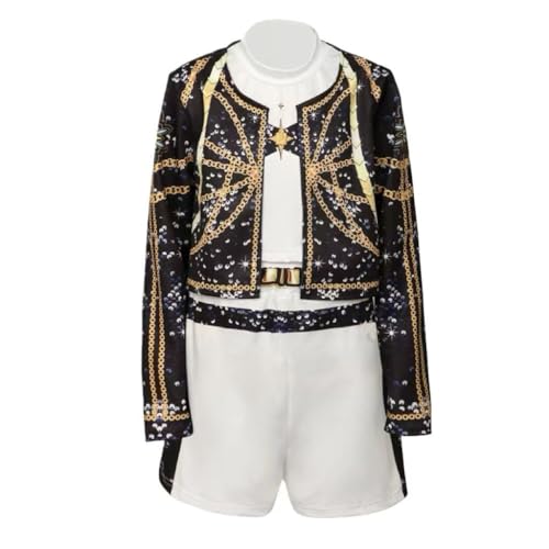 image for Adchuntucos Girls Halloween Costume, Black And Yellow Polyester Top An