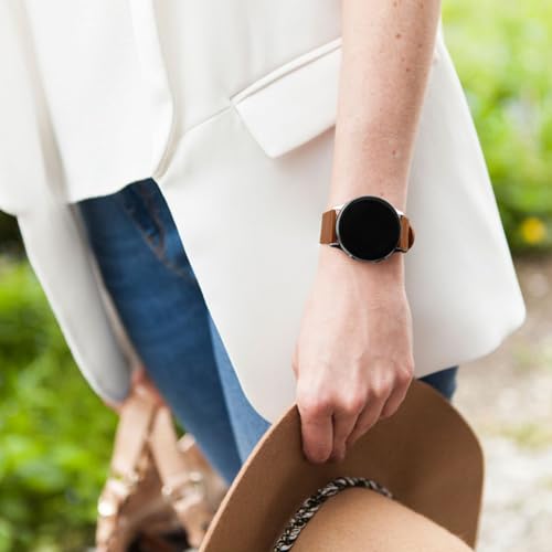 Image of Tobfit Leather 22mm Replacement Band Strap with Metal Buckle for Noise, Fire-Boltt, Boat, Amazfit, beatXp, Samsung Amazfit & Other 22mm Watches