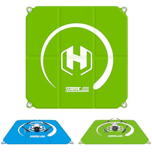 STARTRC Drone Landing Pad 22 inch Foldable & Waterproof with Wipe-clean Surface, Drone Accessories for DJI Mini 5 Pro/4/3/Mini 4k/NEO 2/Avata 360/Lito X1/Mavic 4 pro/Air 3s, for Skyrover X1/S1 Landing Pad Weighted with Stakes(55cm)