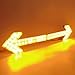 CFLMYYXGS 12V-24V 640 LED Universal Waterproof Vehicle Arrow Pilot Signal Light Watering Cart Sweeper Work Car Construction Vehicle LED Pilot Light Wrecker Indicator Light bar(Amber-Case-Amber)
