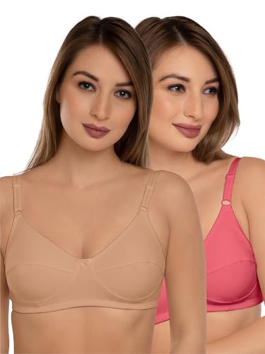 Image of Daisy DEE Women's Cotton Seamed Non-Wired Regular Straps Full Coverage Non-Padded Bra - NSHTL
