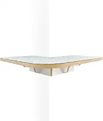 Prateleira Para Gato Canto Externo em MDF 15mm Laminado REFORÇADO Gatificação Suporta 25kg (Branco)