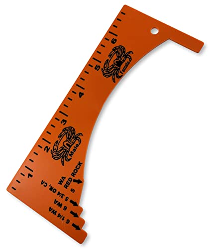 Dungeness Crab Measure - Gauge for Oregon, Washington & California (Made in USA) (Orange) image 3