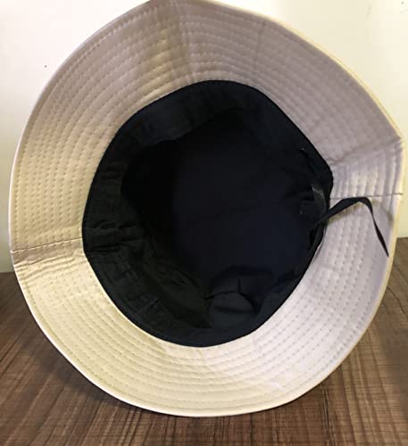 Goodxing Unisex Retro Beige Leather Bucket Hat Rain Hat Waterproof Fishmen Cap Hip Pop Rapper Hat Trendy Sun Hat, 58Cm #TOP3