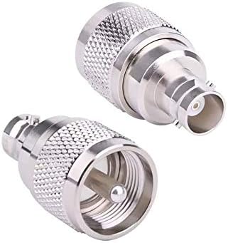 MOOKEERF PL259 UHF Male to BNC Female Connectors, BNC to UHF SO239 CB Radio Adapters RF Coaxial Coax Connectors 2 Packs