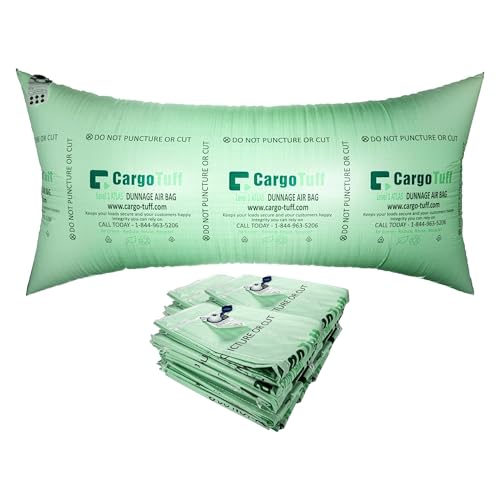 IDL Packaging 48" x 96" Dunnage Airbags, Woven PP, Level 1 (Pack of 20) - Made in USA - Fill The Void in Trucks and Intermodal Shipments, Reusable - Load Securement Airbags for Container Stuffing