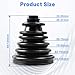 CVS18 CV Boot Split Constant Velocity Joint Gaiter Boot，Fits Shaft Size 22mm to 28mm， CV Axle Boot Repair Kit,Includes 2 Stainless Steel CV Boot Clamp, Black