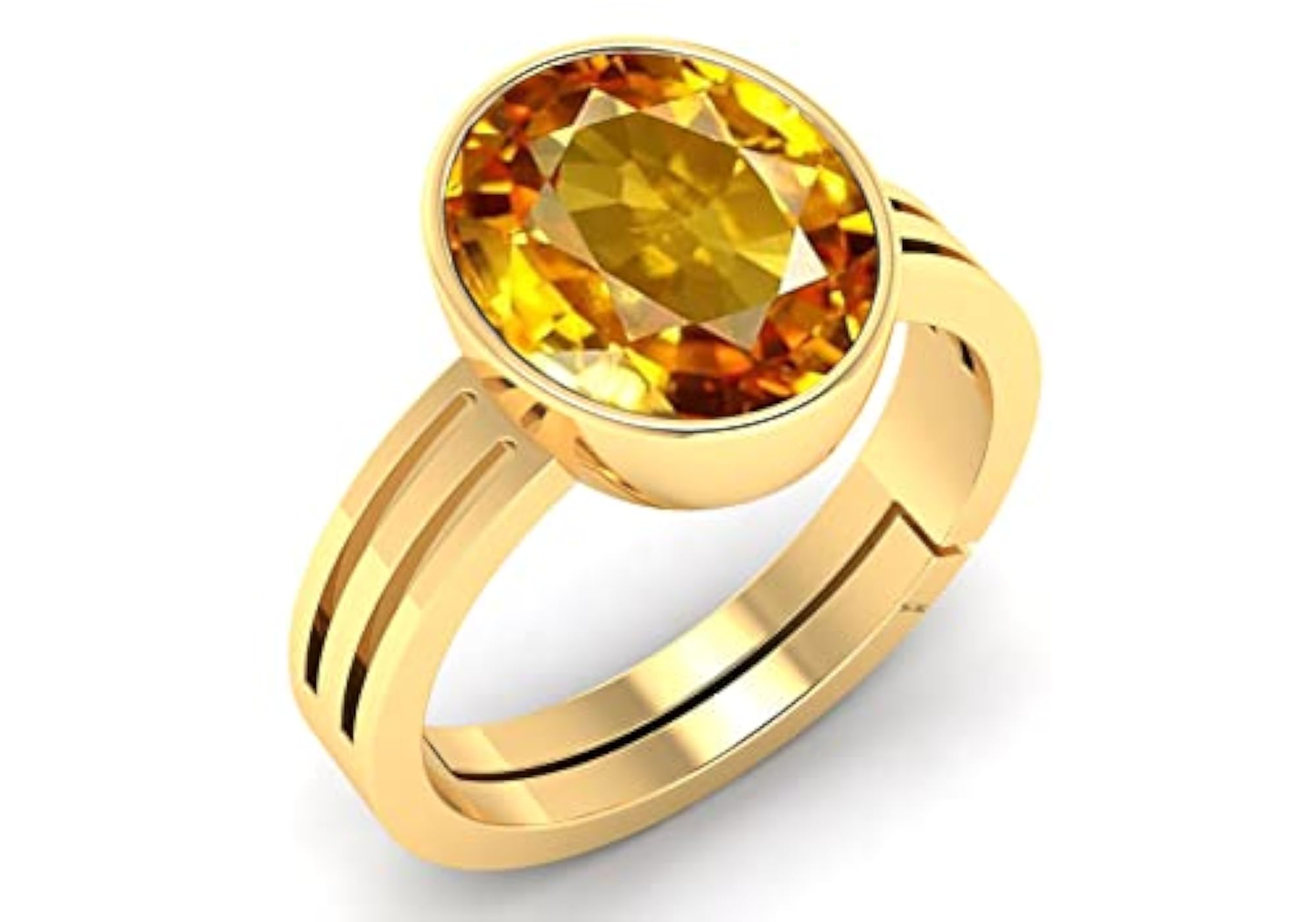 Adjustable Yellow Sapphire Ring, Certified 9.25 Ratti