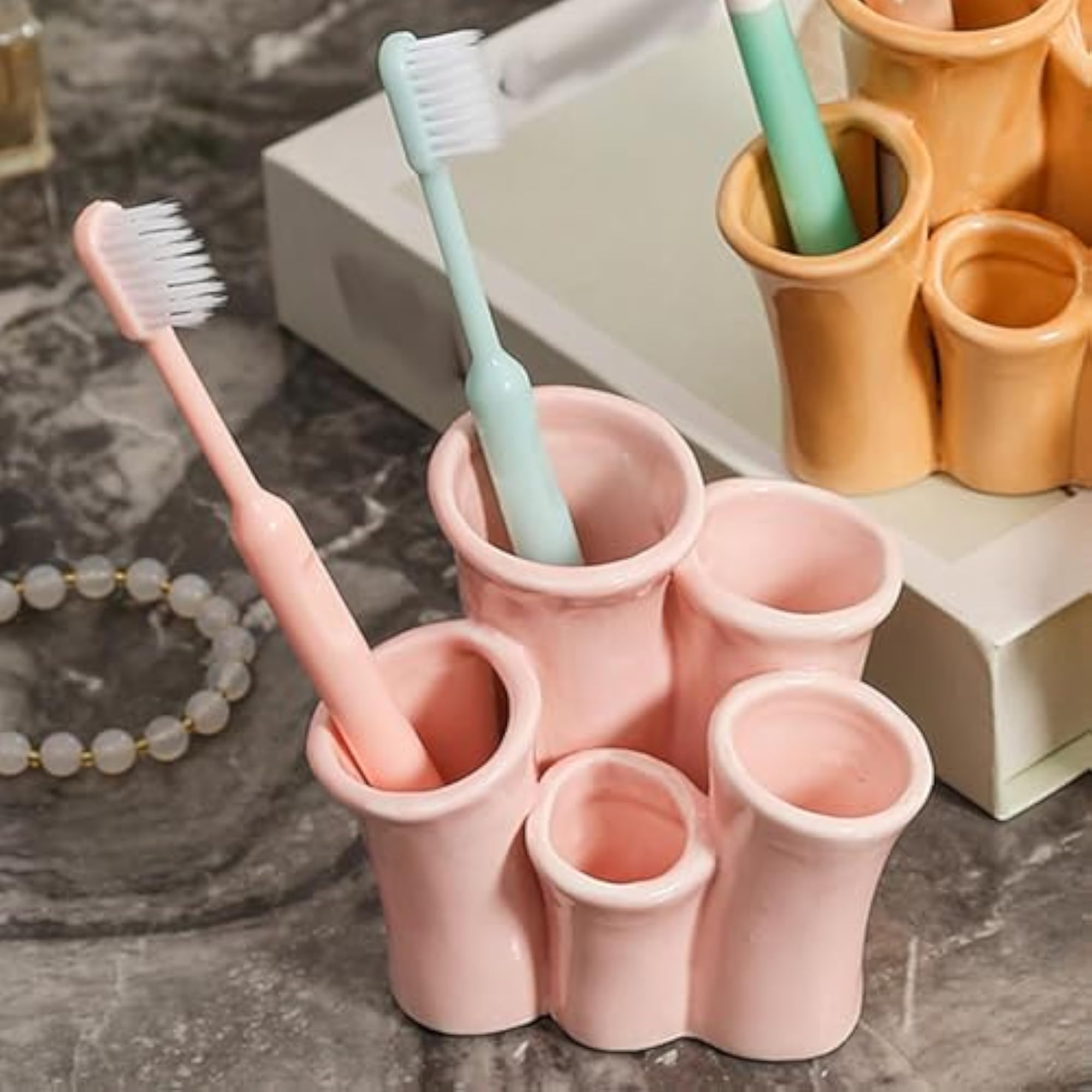 Ceramic Multifunctional Organizer, Easy Cleaning for Dormitory