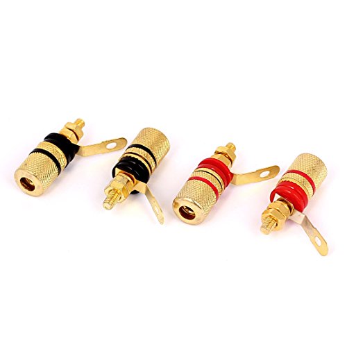 Conectores Binding Post banana 4 piezas rojo miniatura 1