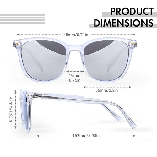 SIPHEW Polarized Womens Oversized Sunglasses - Fashion Mirrored Sunglasses w UV Protection for Women Beach Eyewear4