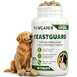 Pawganix YeastGuard – Dog Yeast Infection Treatment & Probiotics (60 Chews) | Itchy Skin, Ear, Paw & Allergy Relief | 2B CFU + Caprylic Acid | Vet-Approved, Made in USA