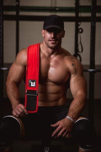 Self-Locking Weight Lifting Belt | Premium Weightlifting Belt for Serious Crossfit, Power Lifting, and Olympic Lifting Athletes (Extra Large, Red)