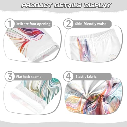 Toddler Girls Leggings Printed Yoga Pants Leggings Painting Colorful Fox for Kids3