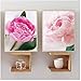 Produktbild HDKSA Rosa Pfingstrosen Blumen Leinwand Malerei Nordische Kunst Poster Und Drucke Moderne Wandbilder Für Wohnzimmer Home Decoration- 40X60Cmx2 Kein Rahmen