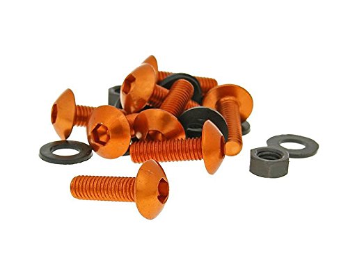 Alu Set Dadi Viti M5 X 16 Arancione – 8 Pezzi