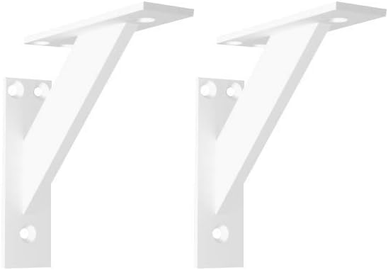 Shelf Bracket, Decorative Shelf Bracket, Shelf Bracket, 180 mm, Wall Shelf Bracket, Durable Wall Bracket, Pack of 2, Black Wall Mount Shelf
