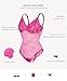 FeelinGirl Lingerie for Women Bodysuits V Neck Lace Body Suits Shapewear Tummy Control Corset Tops for Women Pink XXL